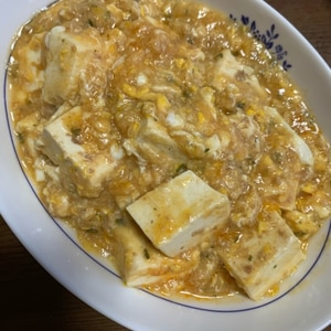 麻婆豆腐の卵とじ